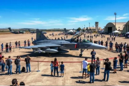 Base Aérea de Anápolis abre portas para visitantes com F-39 Gripen, cargueiro KC-390 e esquadrilha da fumaça