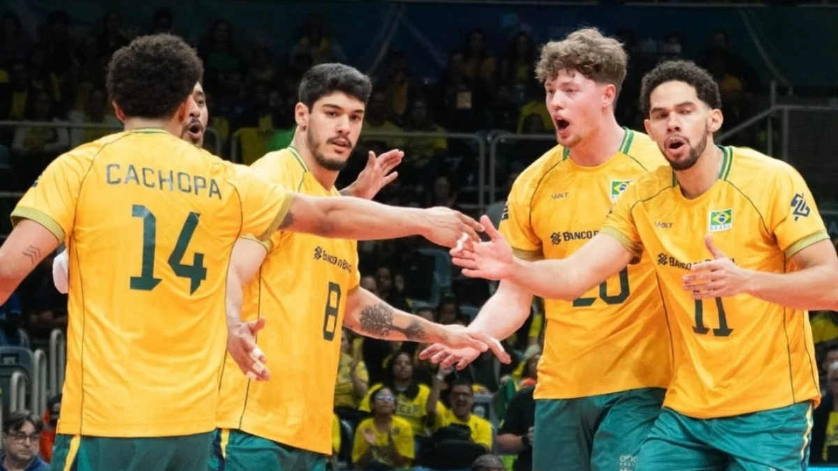 Brasil vence a segunda no Sul-Americano masculino e segue sem perder sets