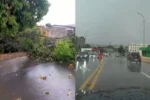 Chuva forte ameniza calor e causa estragos em Anápolis; vídeo