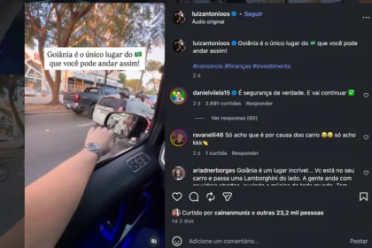Com Rolex no pulso e vidro de carro aberto, empresário diz que Goiânia é segura para ostentar