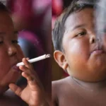 Como está o bebê que fumava 40 cigarros por dia aos 2 anos de idade na Indonésia? Veja fotos