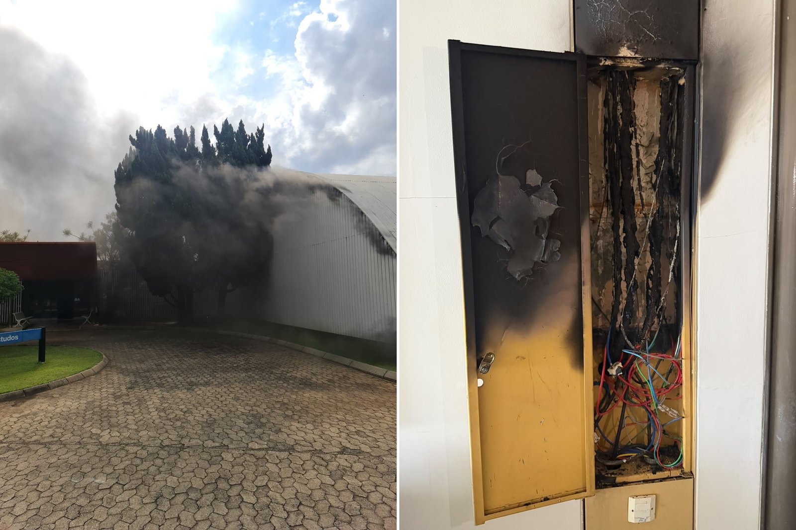 Curto-circuito causa incêndio em auditório de hospital na Gameleira, em BH