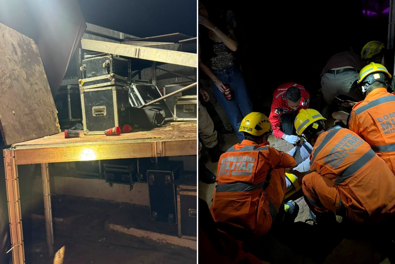 Estrutura desaba e deixa 12 feridos durante a Exposete em Sete Lagoas