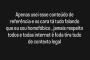 feed-image-1788617720-1 Streamer acusado de homofobia contra ator de Quem Ama Cuida se desculpa