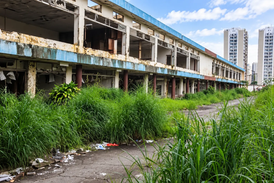  Era para ser um shopping: terreno que abrigava joia da arquitetura modernista segue abandonado em Goiânia