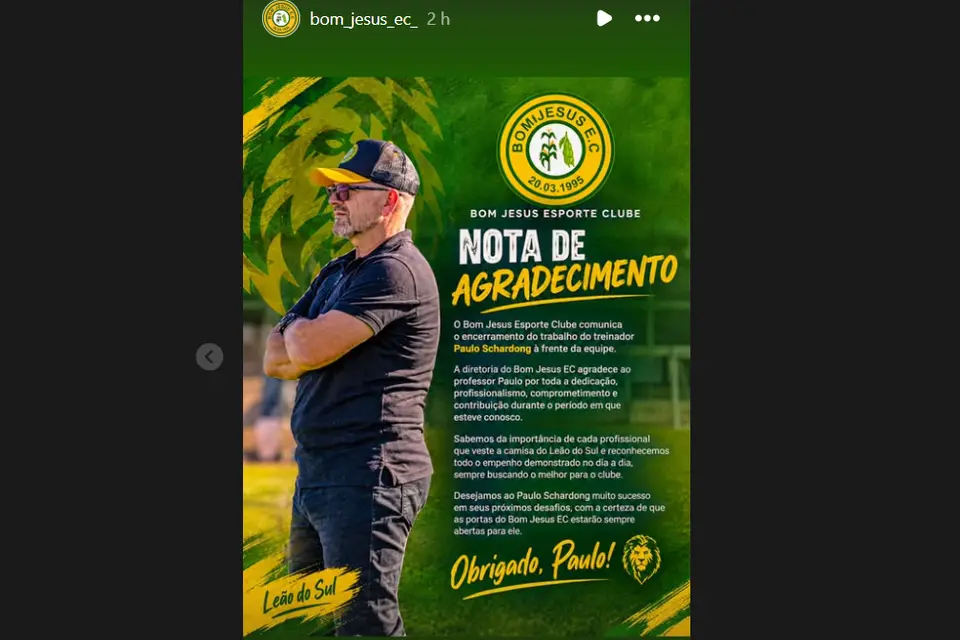 feed-image-1789062647 Bom Jesus demite técnico após derrota para o Mineiros