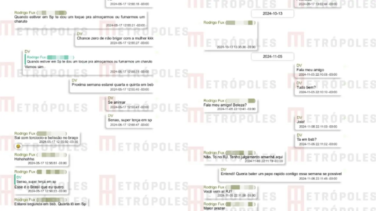 feed-image-1789498374 ‘Tapete vermelho’: veja prints da conversa de Vorcaro com filho do ministro Luiz Fux