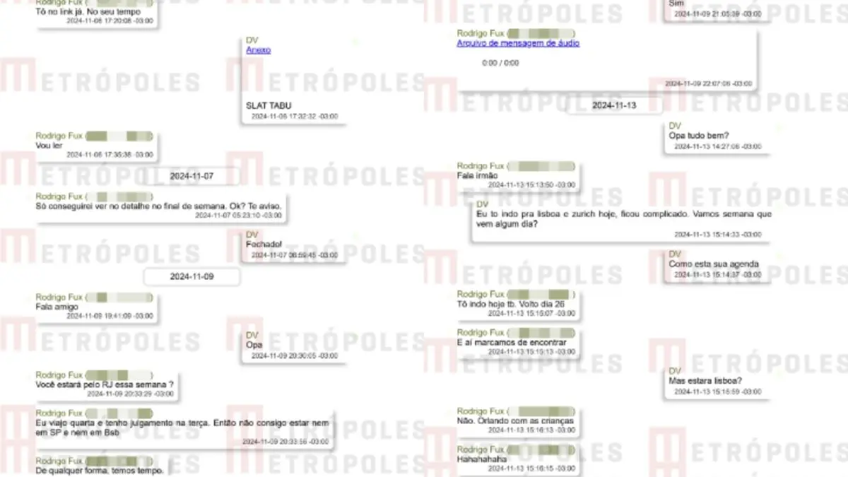 feed-image-1789498379 ‘Tapete vermelho’: veja prints da conversa de Vorcaro com filho do ministro Luiz Fux