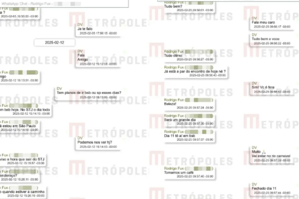 feed-image-1789498383 ‘Tapete vermelho’: veja prints da conversa de Vorcaro com filho do ministro Luiz Fux