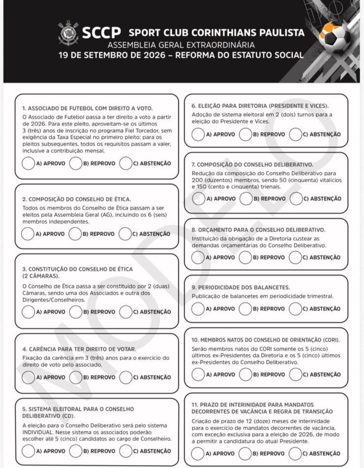 feed-image-1789764159-1 Entenda como vai funcionar a votação da reforma do estatuto do Corinthians