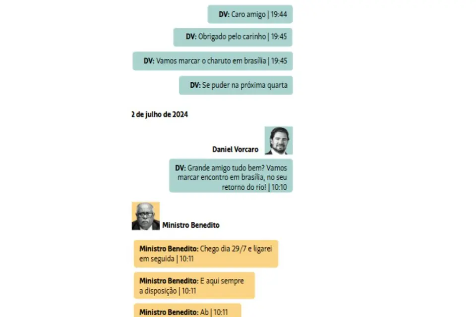 feed-image-1789766544 ‘Vamos marcar um charuto’: mensagens revelam amizade entre ministro do STJ e Vorcaro