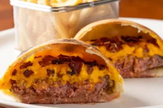 Hambúrguer com massa de pizza é novidade em restaurante de Goiânia