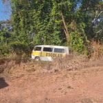 Kombi com seis crianças bate em árvore após motorista passar mal, em Varjão