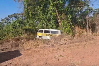 Kombi com seis crianças bate em árvore após motorista passar mal, em Varjão