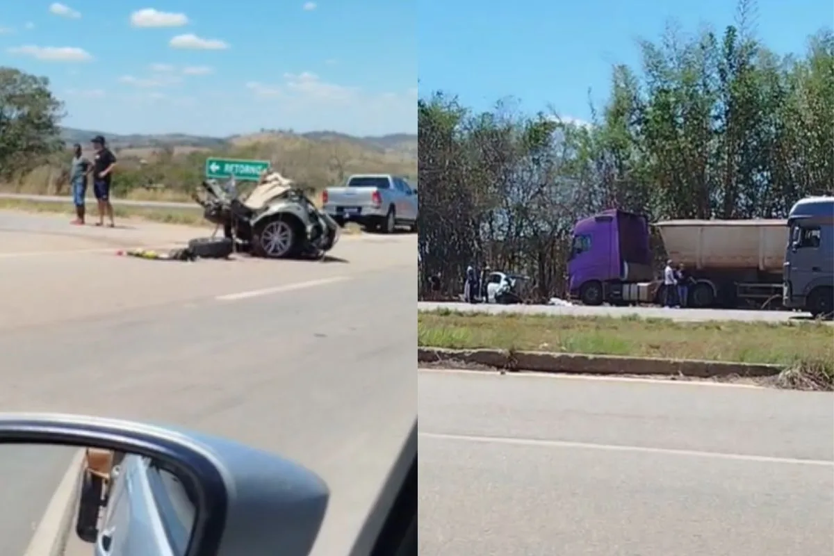 Motorista morre após carro partir ao meio em acidente na GO-080