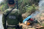 Polícia prende garimpeiros e destrói acampamento em Aurilândia