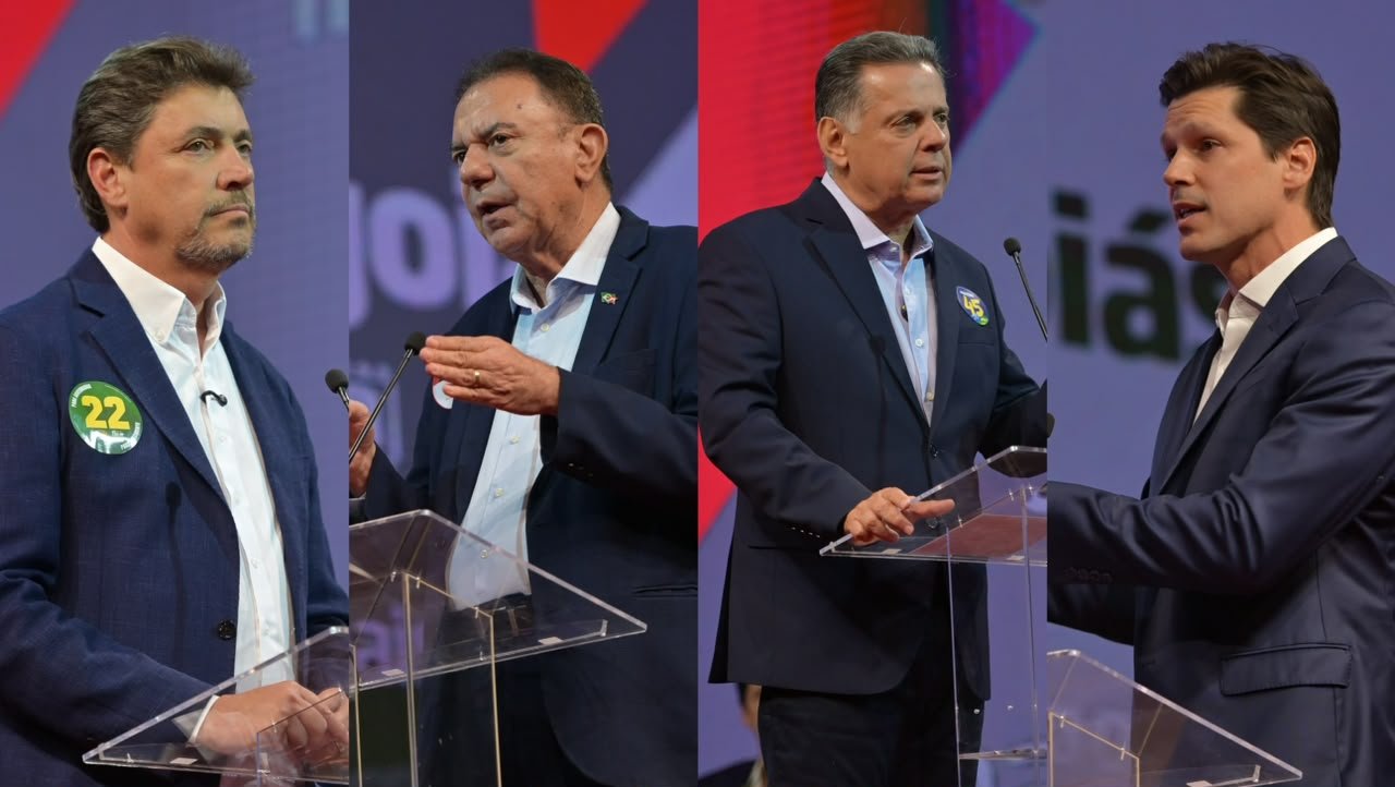 Saúde, segurança, educação e acusações: os embates que marcaram o debate do Mais Goiás com candidatos ao governo