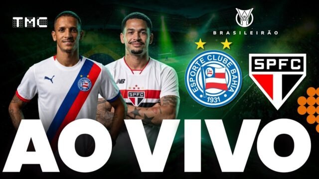 Bahia x São Paulo pelo Brasileirão 2026: acompanhe a transmissão da TMC ao vivo