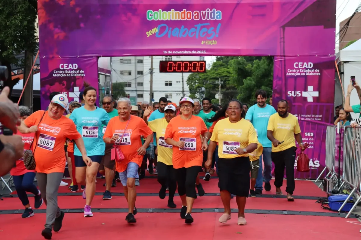 Corrida contra o diabetes em Goiânia terá largada com explosão de cores