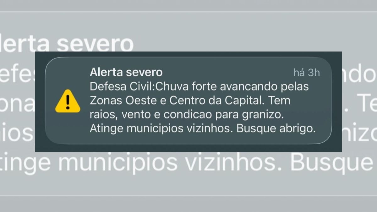 Defesa Civil emite alerta de chuva forte para zonas Oeste e Central de São Paulo