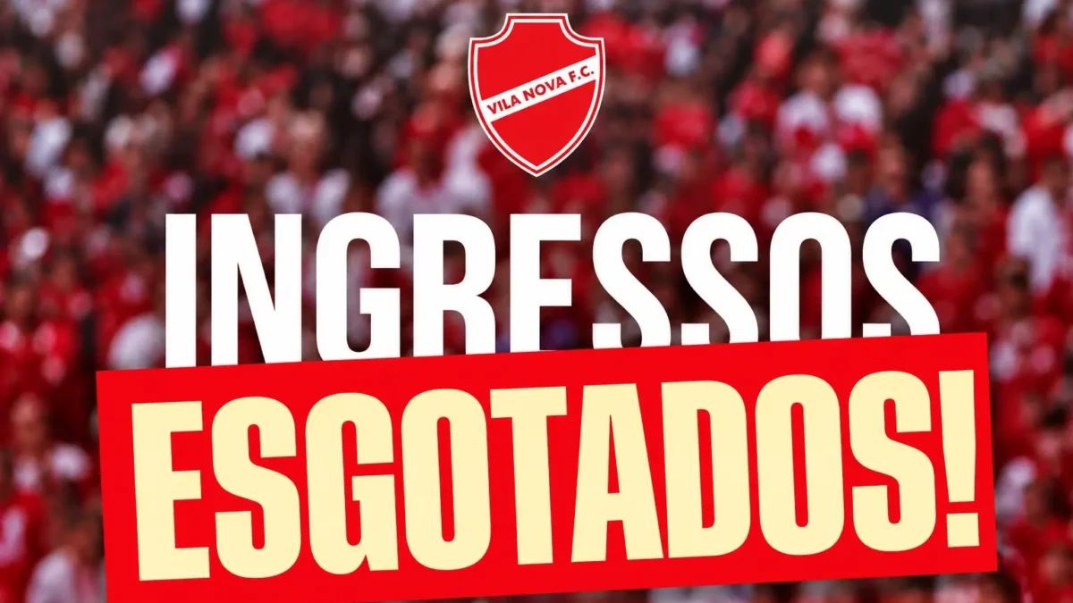 Em três horas, torcida do Vila Nova esgota ingressos para confronto com o Novorizontino