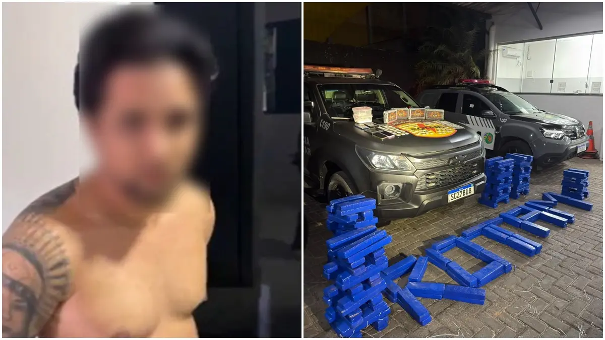 Flagrado pela Rotam, homem mostra como embalava drogas e explica esquema de delivery em Goiânia; vídeo