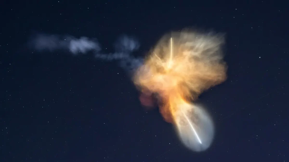 Foguete da SpaceX transforma céu da Flórida em espetáculo de cores