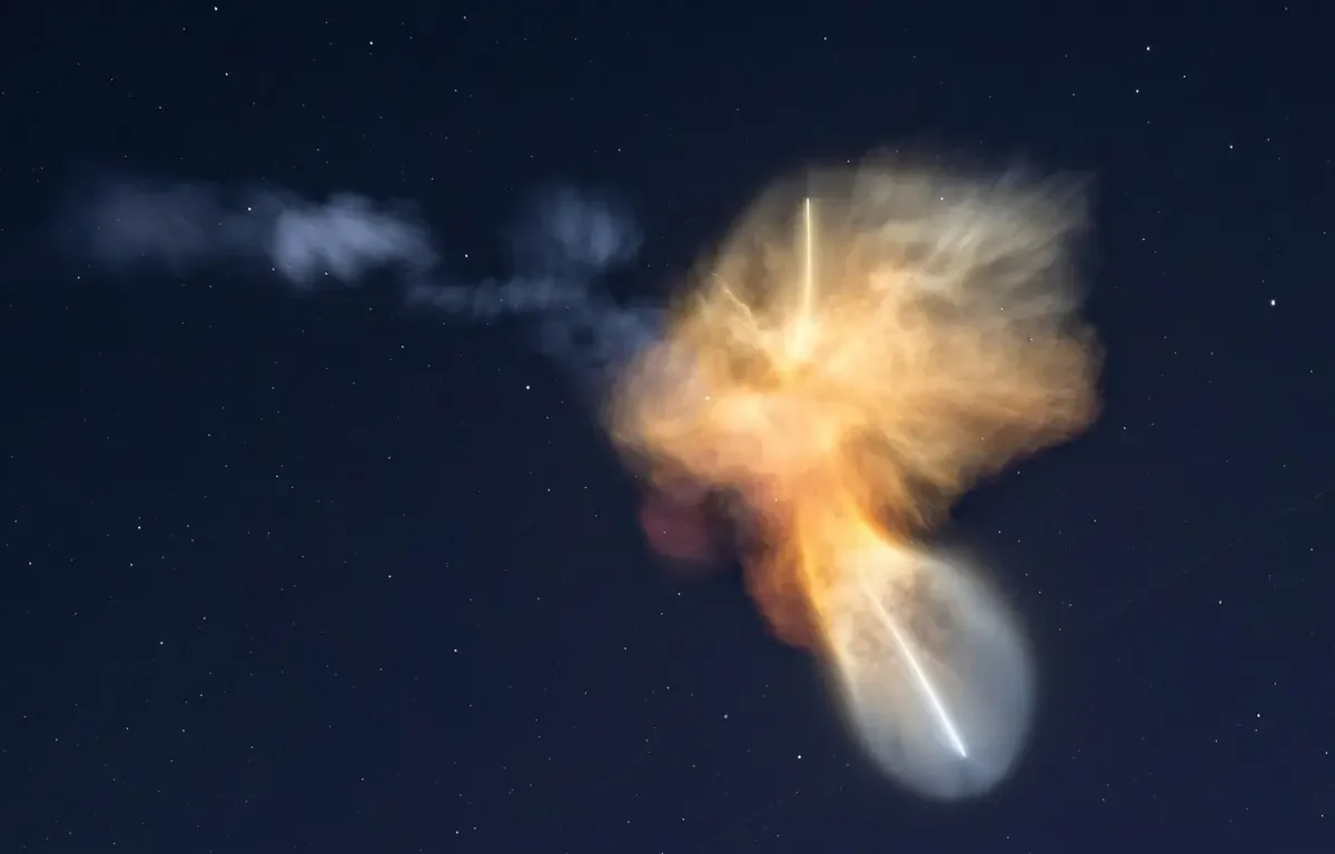 Foguete da SpaceX transforma céu da Flórida em espetáculo de cores