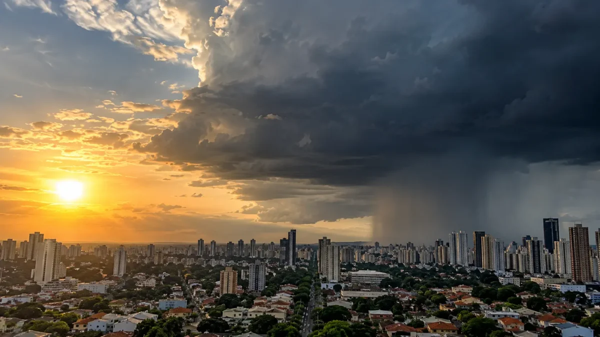 Goiânia terá calor de 37°C, temporais e queda de 9°C na temperatura esta semana