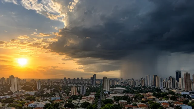 Goiânia terá calor de 37°C, temporais e queda de 9°C na temperatura esta semana