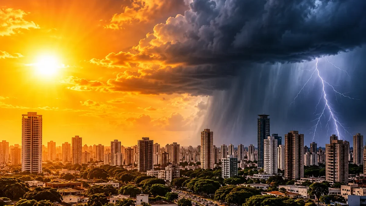Goiás pode registrar calor de 41 °C e temporais com granizo nesta semana; veja a previsão