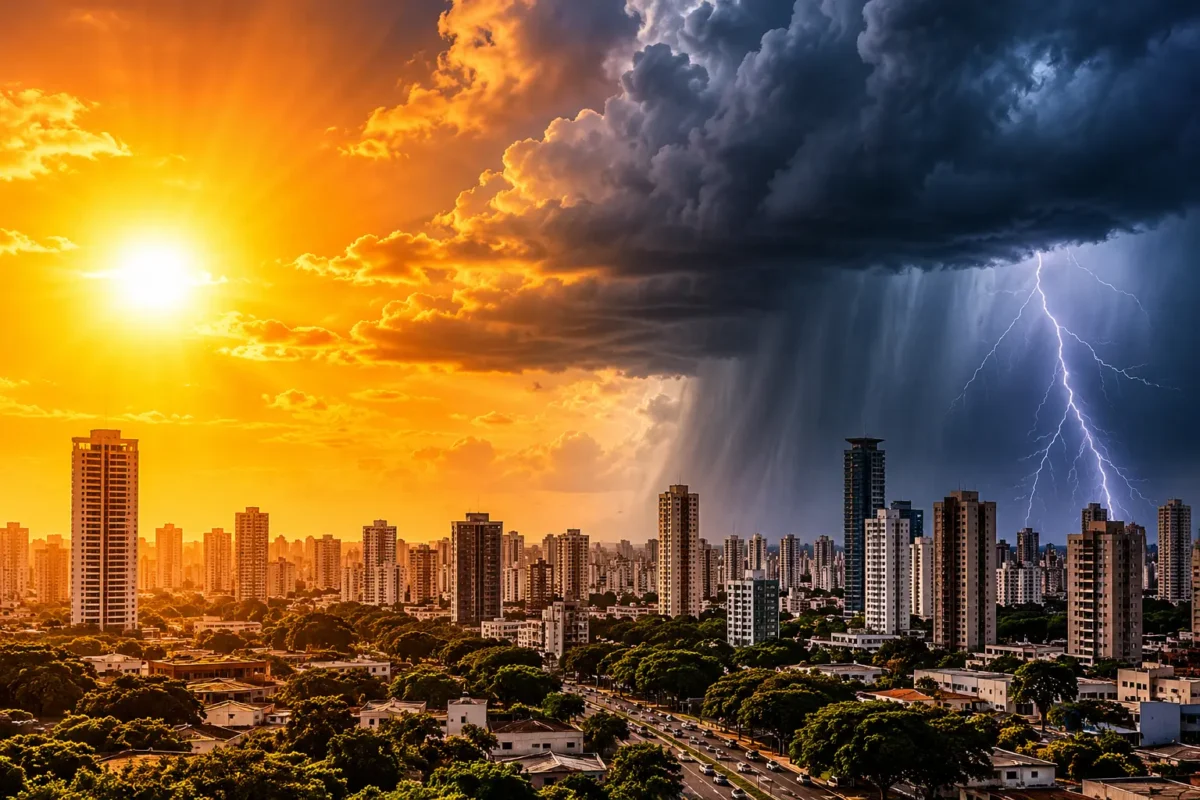 Goiás pode registrar calor de 41 °C e temporais com granizo nesta semana; veja a previsão