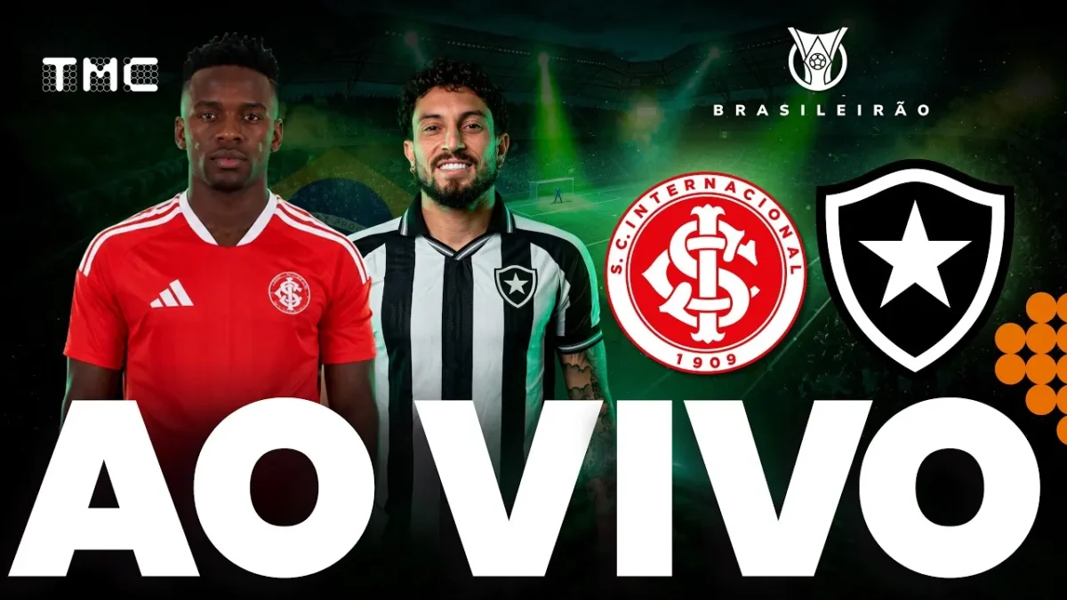 Internacional x Botafogo pelo Brasileirão 2026: acompanhe a transmissão da TMC ao vivo