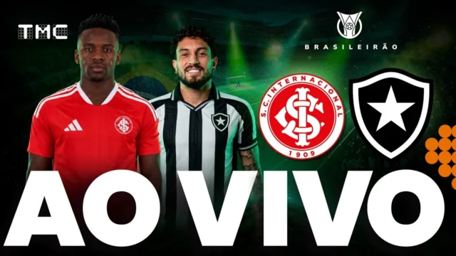Internacional x Botafogo pelo Brasileirão 2026: acompanhe a transmissão da TMC ao vivo