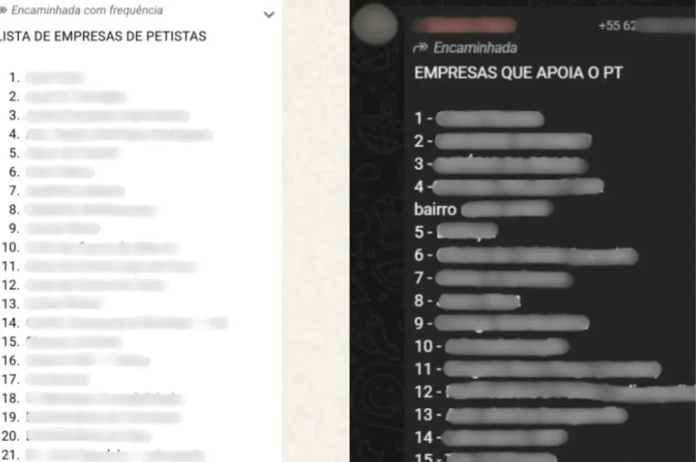 Listas de empresas ‘que apoiam o PT’ circulam na internet em Goiás com incentivo a boicote