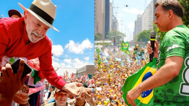 Lula e Flávio Bolsonaro encerram campanha em três capitais neste sábado; veja horários