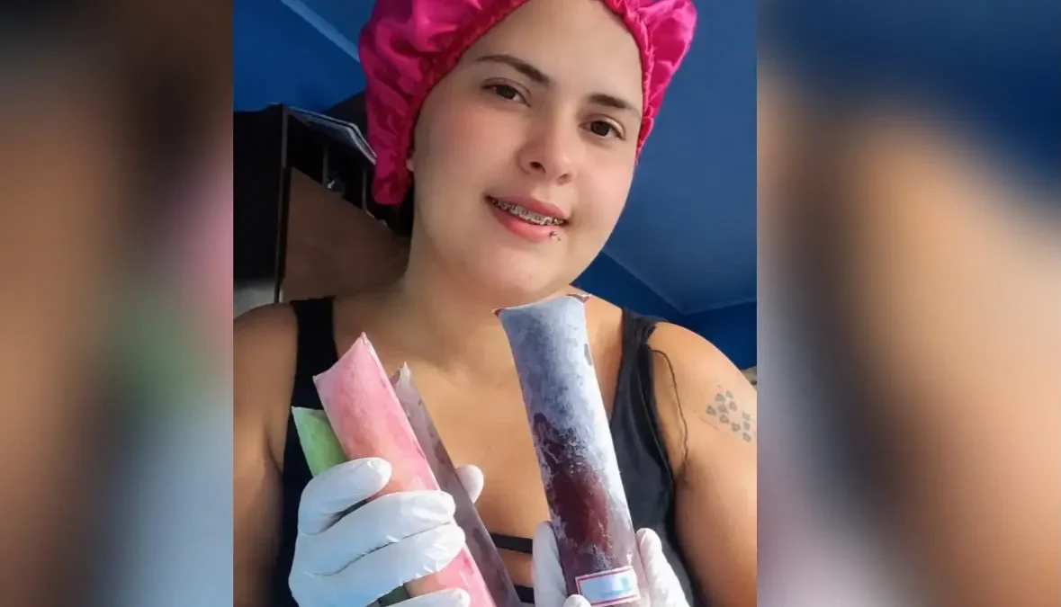 Mãe de 3 filhos vende geladinhos para reconstruir muro que desabou após chuva em Itumbiara