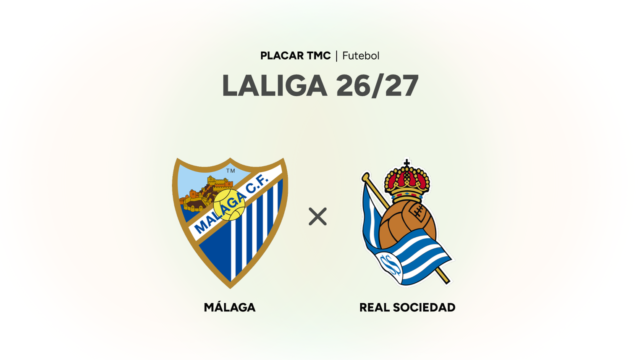 Málaga x Real Sociedad: onde assistir ao vivo e horário | LaLiga 2026/27