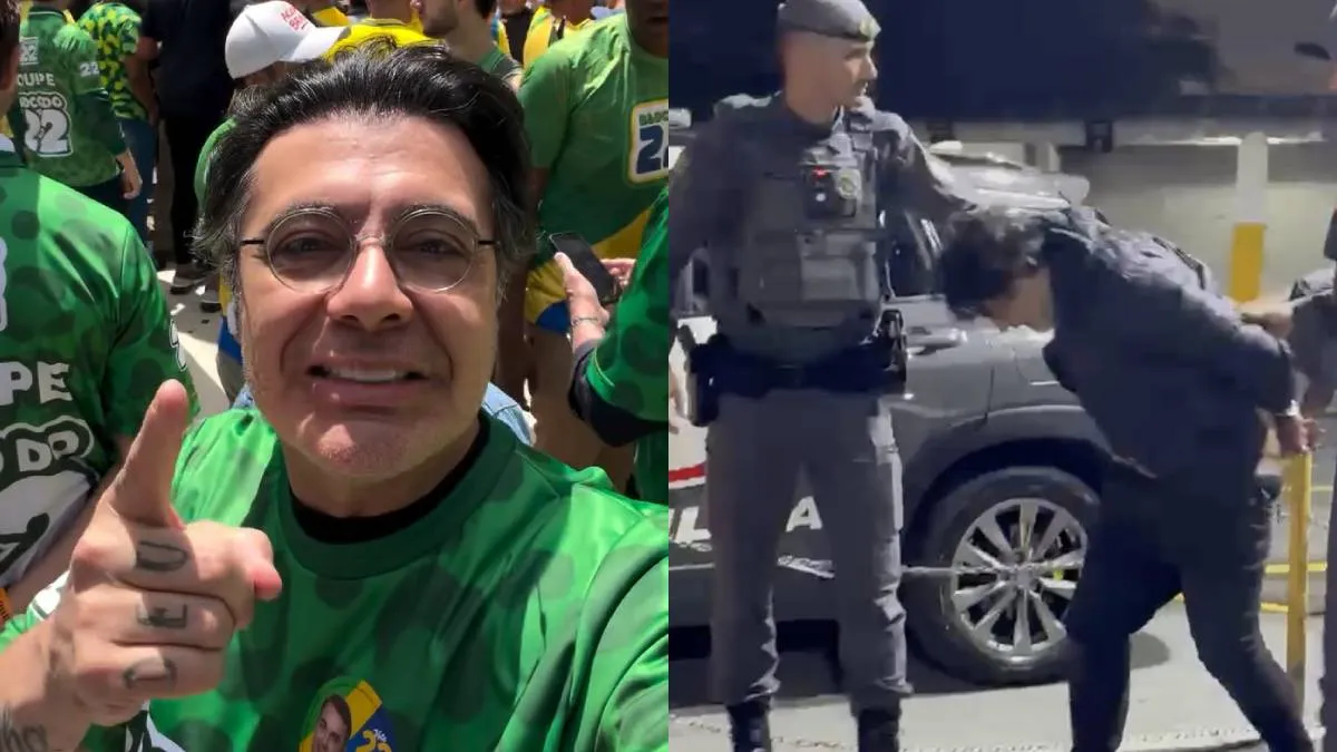 Marcelo Aguiar participou de ato de Flávio Bolsonaro antes de ser detido por disparo em bar