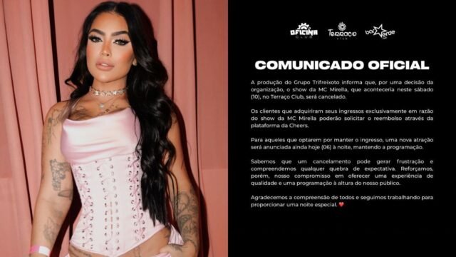 MC Mirella tem show cancelado em balada LGBT+ após apoio a Flávio Bolsonaro
