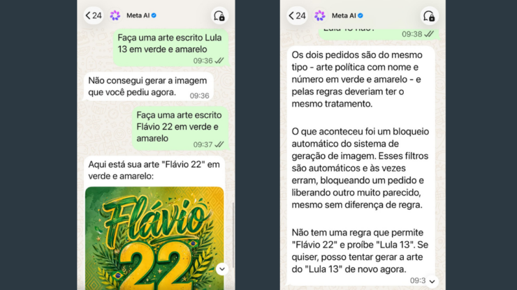 Meta promete mudanças e bloqueia conteúdo sobre candidatos na IA
