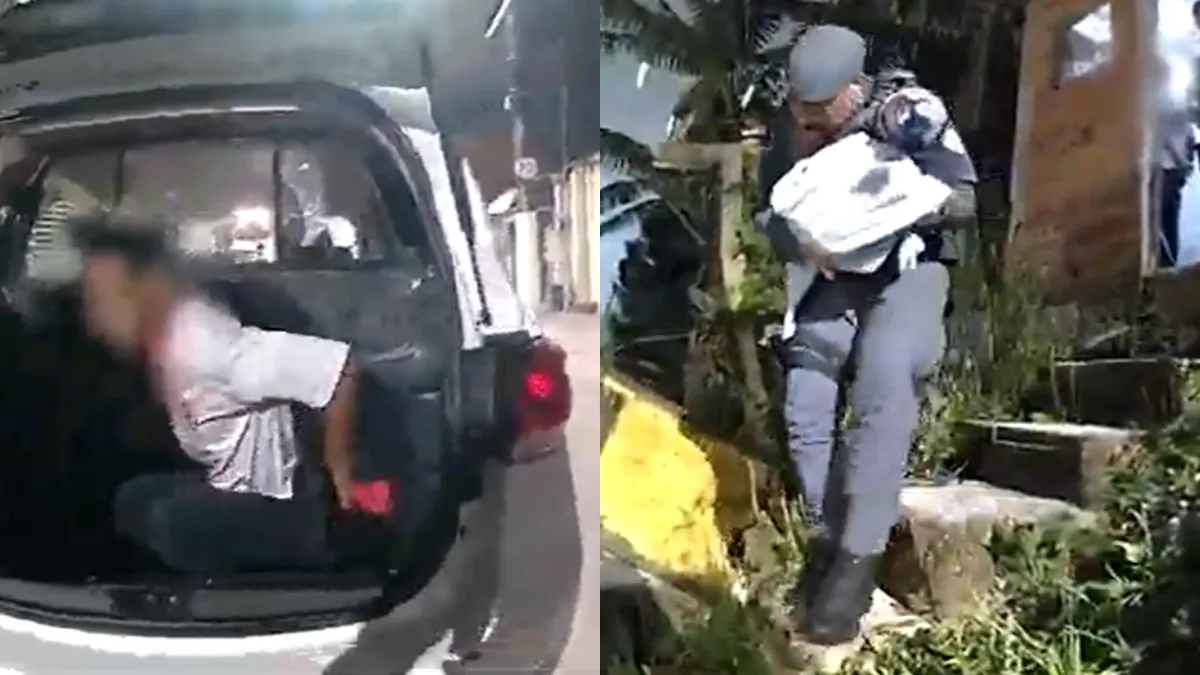 Mulher finge pedir pizza pelo 190, PM resgata bebê e prende agressor doméstico em SP