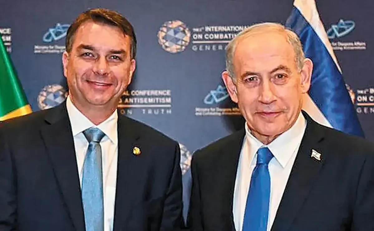Netanyahu liga para Flávio Bolsonaro e o convida a visitar Israel: ‘Renovar profunda amizade’