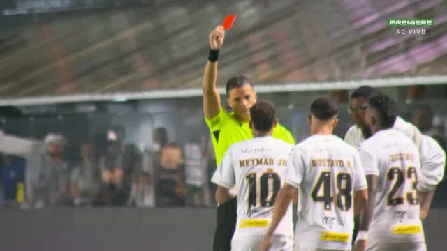 Neymar perde a cabeça e é expulso em Santos x Bahia