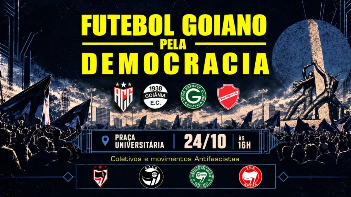 Rivalidade de lado: Grupo de torcedores do Atlético, Goiás, Vila e Goiânia marca ato antes das eleições