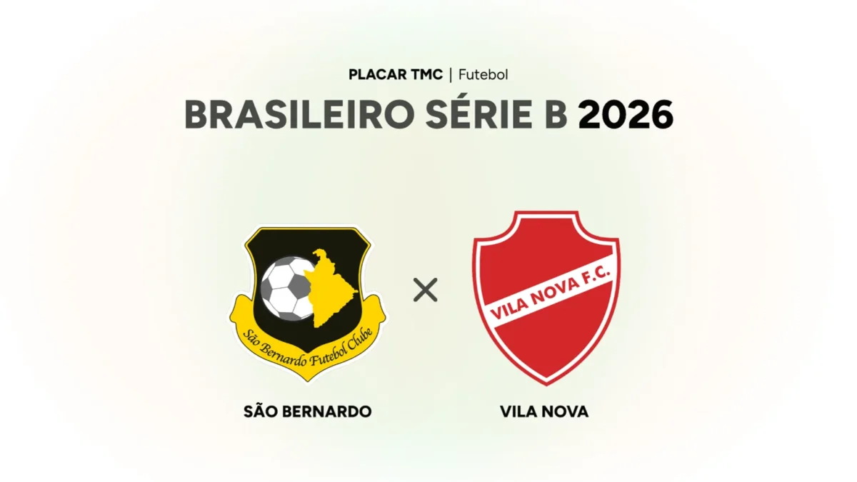 São Bernardo x Vila Nova: onde assistir ao vivo e horário | Campeonato Brasileiro Série B 2026