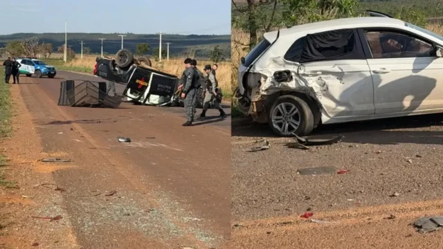 Sargento da PM morre em acidente com viatura da Rotam