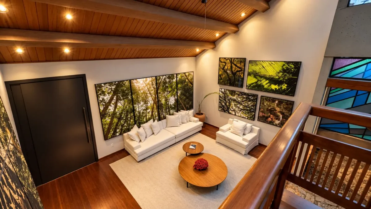 Sobrado de 500 m² no Setor Marista vira galeria de arte contemporânea