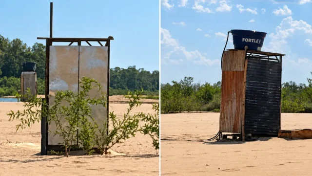 Vasos sanitários e caixas d’água são deixados em praia do Araguaia, denuncia turista