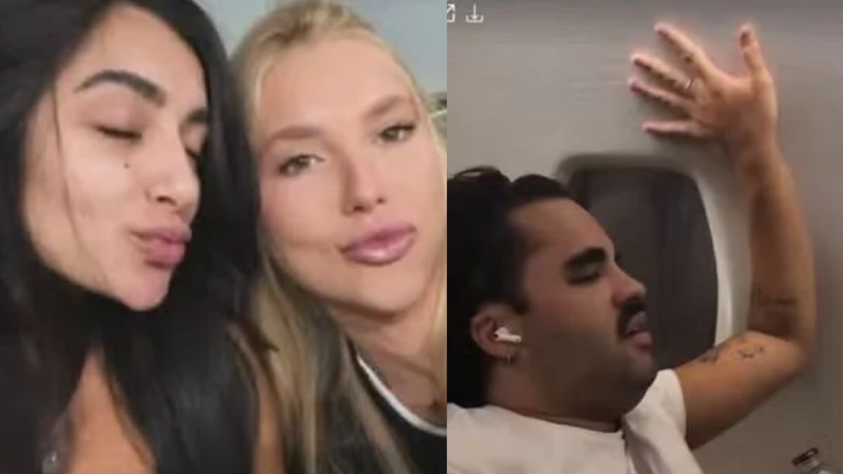 Virginia Fonseca filma pânico de amigos em turbulência em avião; veja vídeo